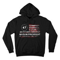 Madam President 47 2024 Us Flag Vintage Hoodie