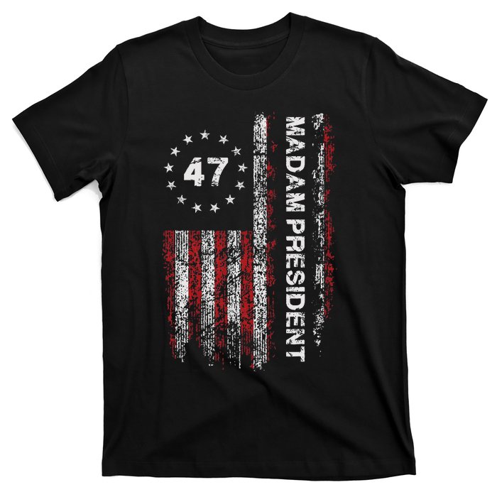 Madam President 47 2024 Us Flag Vintage Harris 2024 T-Shirt