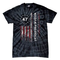 Madam President 47 2024 Us Flag Vintage Harris 2024 Tie-Dye T-Shirt