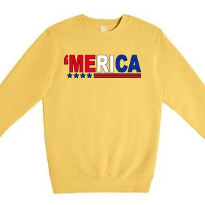 Merica Patriotic 4th Of July Premium Crewneck Sweatshirt