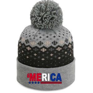 Merica Patriotic 4th Of July The Baniff Cuffed Pom Beanie