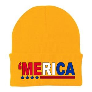 Merica Patriotic 4th Of July Knit Cap Winter Beanie