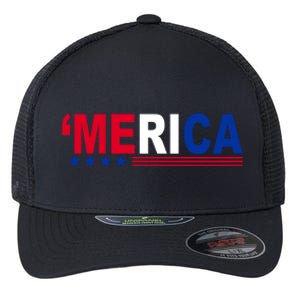 Merica Patriotic 4th Of July Flexfit Unipanel Trucker Cap