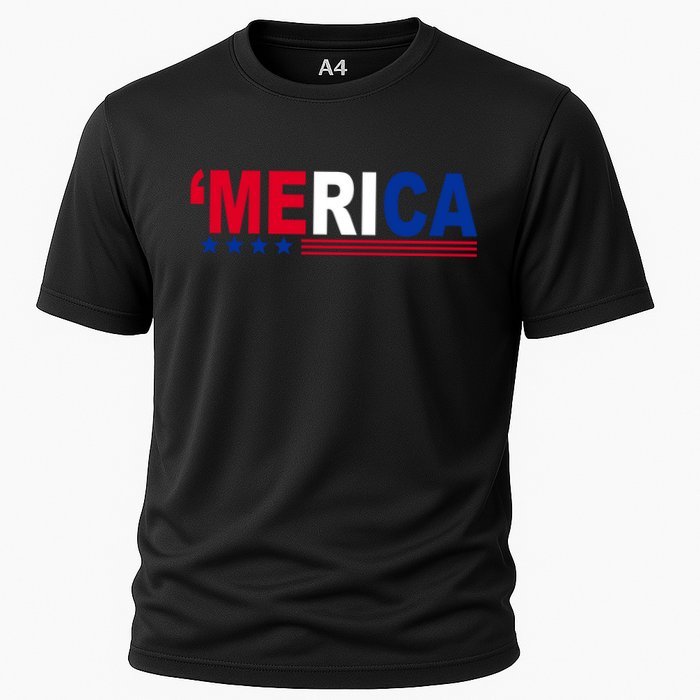 Merica Patriotic 4th Of July Cooling Performance Crew T-Shirt
