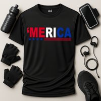 Merica Patriotic 4th Of July Cooling Performance Crew T-Shirt