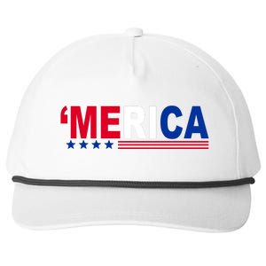 Merica Patriotic 4th Of July Snapback Five-Panel Rope Hat