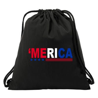 Merica Patriotic 4th Of July Drawstring Bag