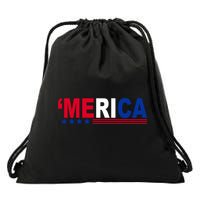 Merica Patriotic 4th Of July Drawstring Bag