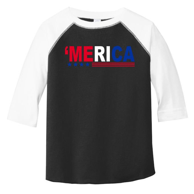 Merica Patriotic 4th Of July Toddler Fine Jersey T-Shirt