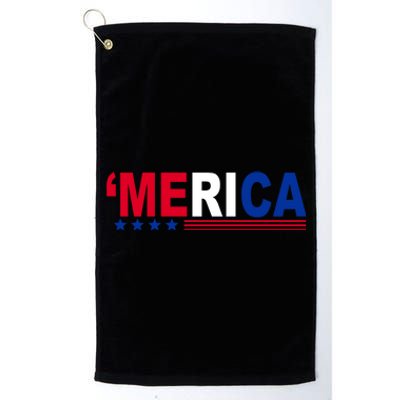 Merica Patriotic 4th Of July Platinum Collection Golf Towel