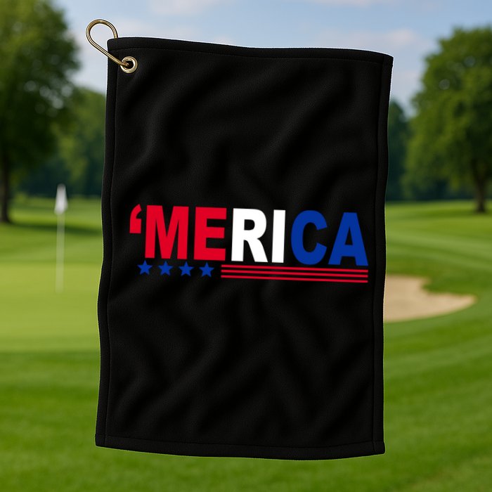 Merica Patriotic 4th Of July Golf Towel