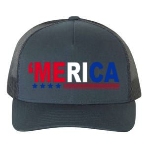 Merica Patriotic 4th Of July Yupoong Adult 5-Panel Trucker Hat