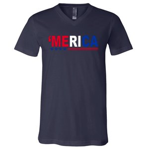 Merica Patriotic 4th Of July V-Neck T-Shirt