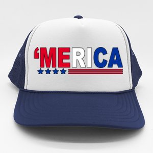 Merica Patriotic 4th Of July Trucker Hat