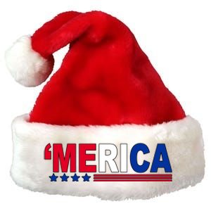 Merica Patriotic 4th Of July Premium Christmas Santa Hat