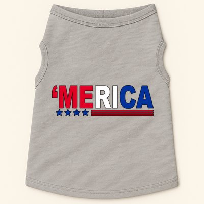 Merica Patriotic 4th Of July Doggie Tank