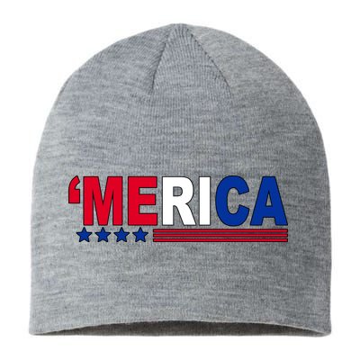 Merica Patriotic 4th Of July Sustainable Beanie