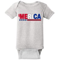 Merica Patriotic 4th Of July Baby Bodysuit