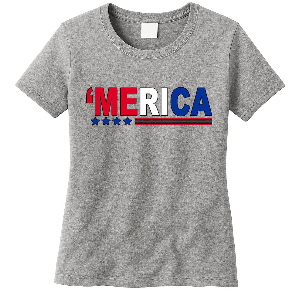 Merica Patriotic 4th Of July Womens T-Shirt