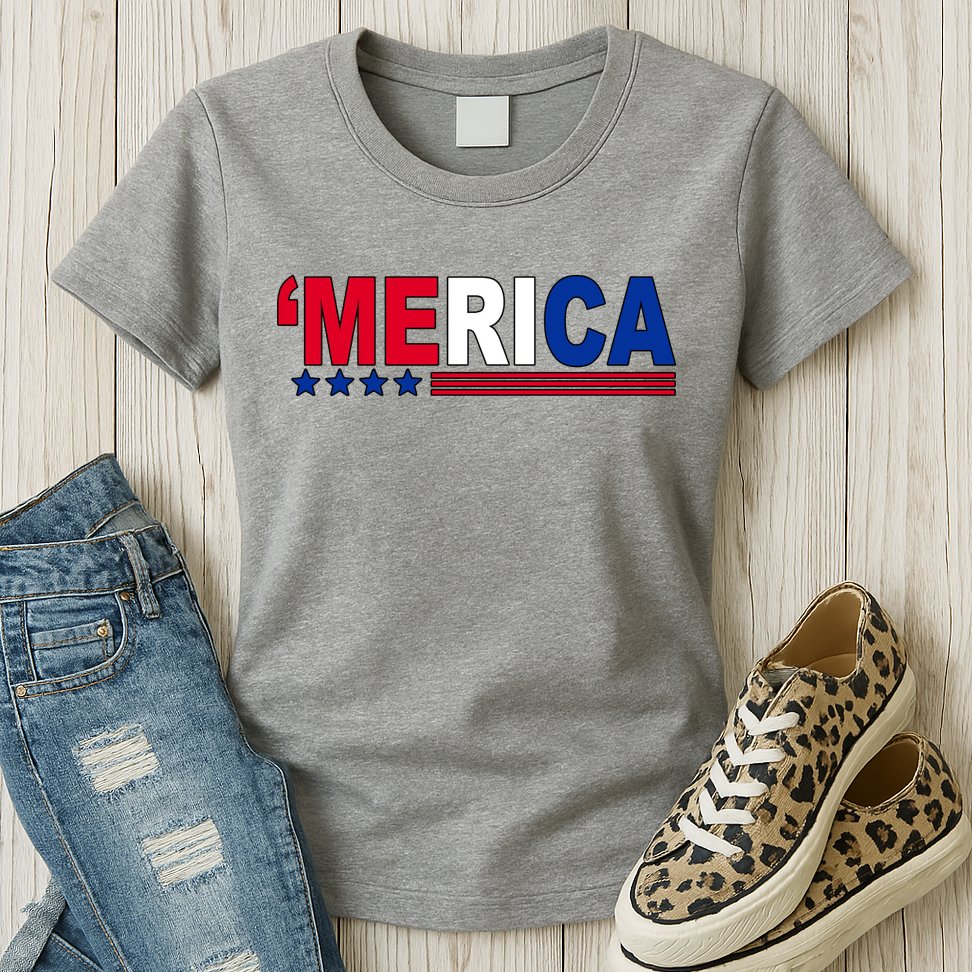 Merica Patriotic 4th Of July Womens T-Shirt