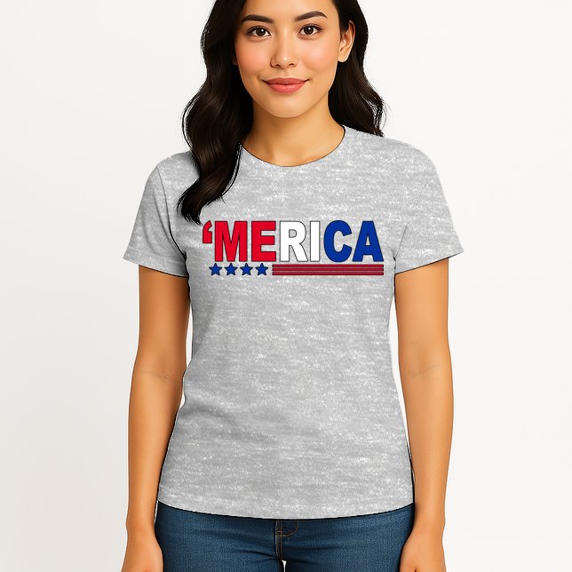Merica Patriotic 4th Of July Womens T-Shirt
