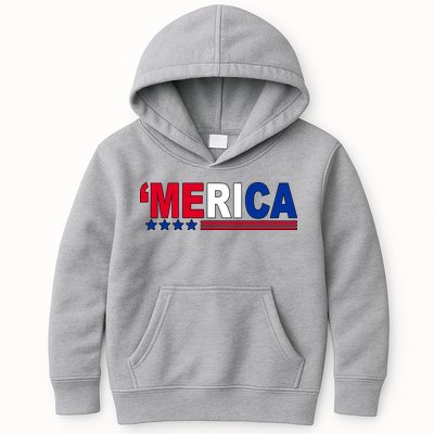 Merica Patriotic 4th Of July Kids Hoodie