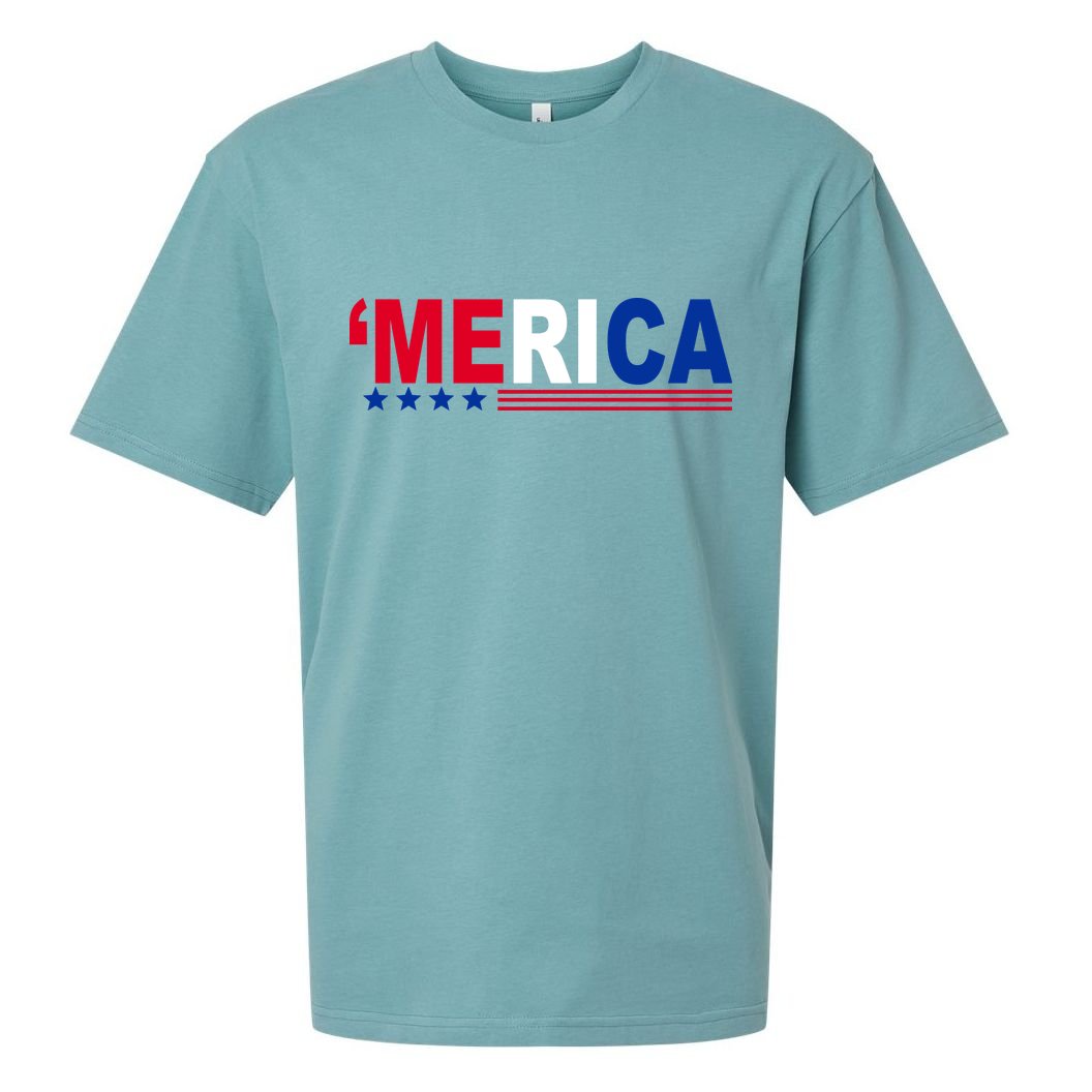 Merica Patriotic 4th Of July Sueded Cloud Jersey T-Shirt