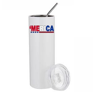 Merica Patriotic 4th Of July Stainless Steel Tumbler