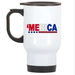 Merica Patriotic 4th Of July Stainless Steel Travel Mug