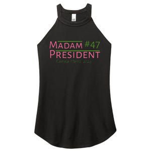 Madam President 47 Kamala Harris 2024 She Won Red Blue Women’s Perfect Tri Rocker Tank