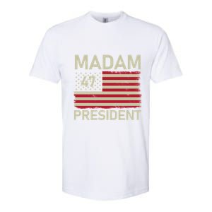 Madam President 47 Us Flag Kamala Harris 2024 Great Gift Softstyle CVC T-Shirt