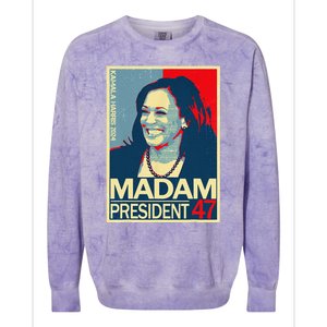 Madam President 47th President Vote Kamala Harris 2024 Colorblast Crewneck Sweatshirt