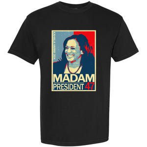 Madam President 47th President Vote Kamala Harris 2024 Garment-Dyed Heavyweight T-Shirt