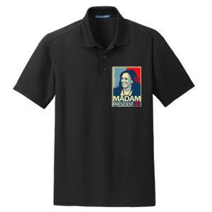 Madam President 47th President Vote Kamala Harris 2024 Dry Zone Grid Polo