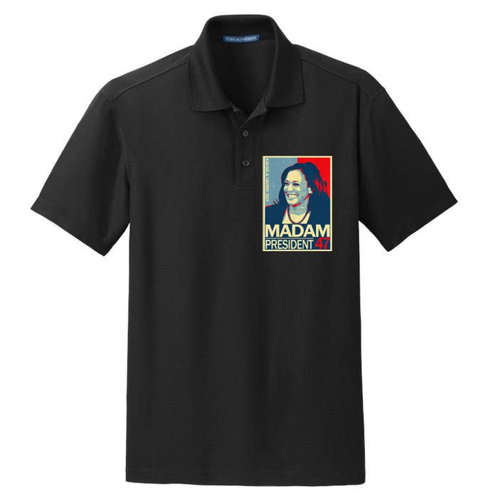 Madam President 47th President Vote Kamala Harris 2024 Dry Zone Grid Polo