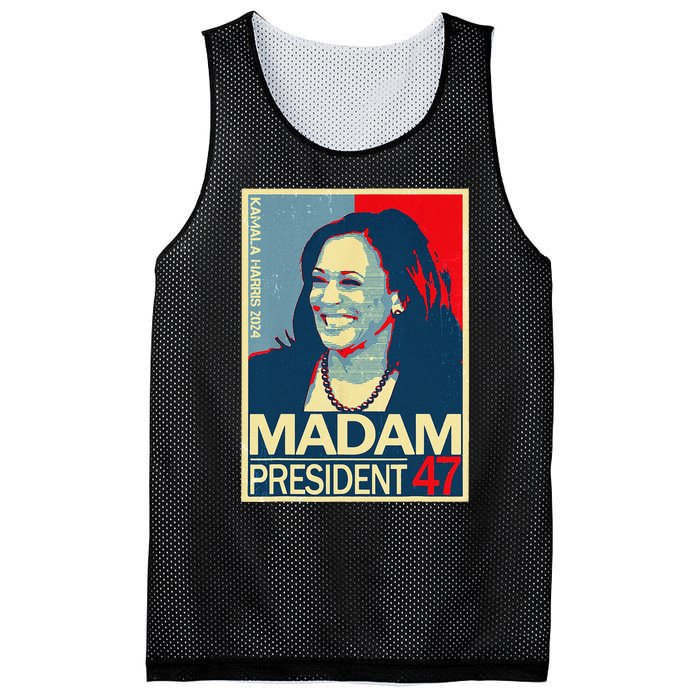 Madam President 47th President Vote Kamala Harris 2024 Mesh Reversible Basketball Jersey Tank