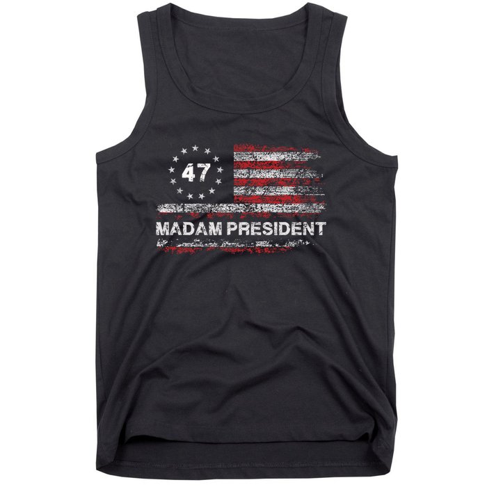 Madam President 47 2024 Us Flag Vintage Tank Top