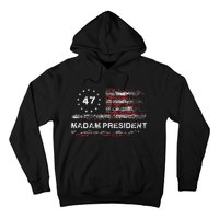 Madam President 47 2024 Us Flag Vintage Hoodie