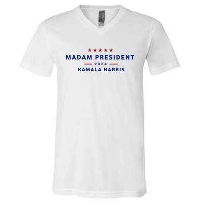 Madam President 47th President Vote Kamala Harris 2024 V-Neck T-Shirt