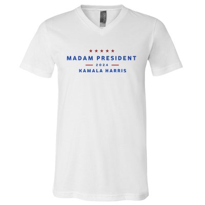 Madam President 47th President Vote Kamala Harris 2024 Gift V-Neck T-Shirt