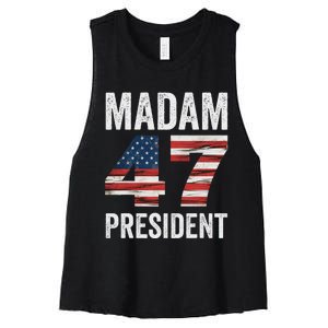 Madam President 47 Women Women's Racerback Cropped Tank