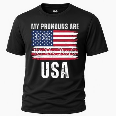 My Pronouns Are USA We The People 1776 USA Flag 4th Of July We The People 17 Cooling Performance Crew T-Shirt