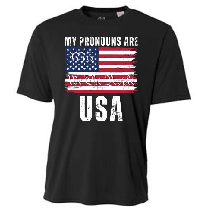 My Pronouns Are USA We The People 1776 USA Flag 4th Of July We The People 17 Cooling Performance Crew T-Shirt