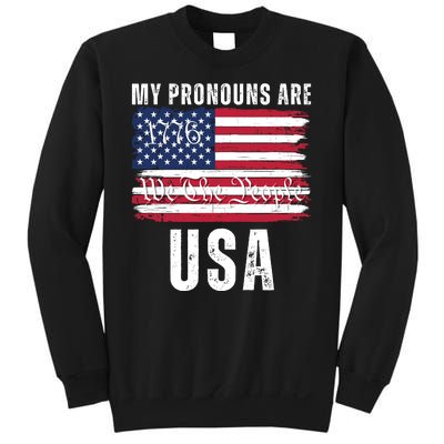 My Pronouns Are USA We The People 1776 USA Flag 4th Of July We The People 17 Sweatshirt