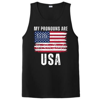 My Pronouns Are USA We The People 1776 USA Flag 4th Of July We The People 17 PosiCharge Competitor Tank