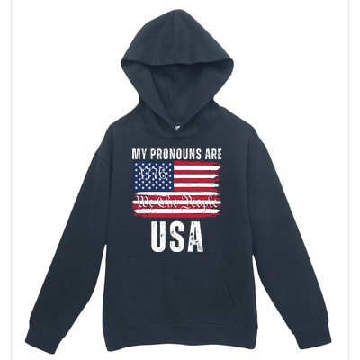 My Pronouns Are USA We The People 1776 USA Flag 4th Of July We The People 17 Urban Pullover Hoodie