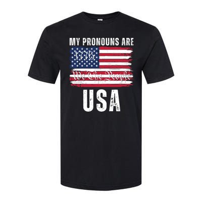 My Pronouns Are USA We The People 1776 USA Flag 4th Of July We The People 17 Softstyle CVC T-Shirt