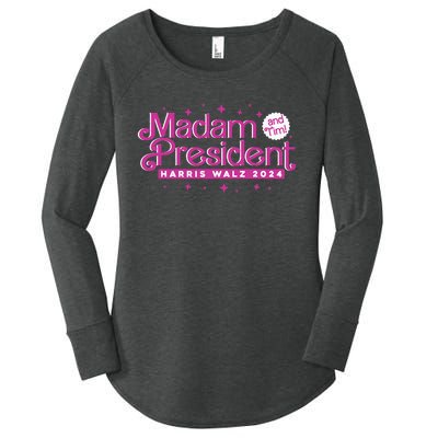 Madam President And Tim Kamala Harris And Tim Walz 2024 Women's Perfect Tri Tunic Long Sleeve Shirt