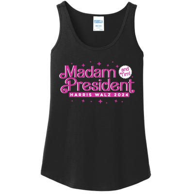 Madam President And Tim Kamala Harris And Tim Walz 2024 Ladies Essential Tank