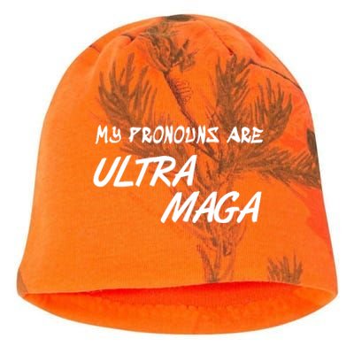 My Pronouns Are Ultra Maga Kati - Camo Knit Beanie